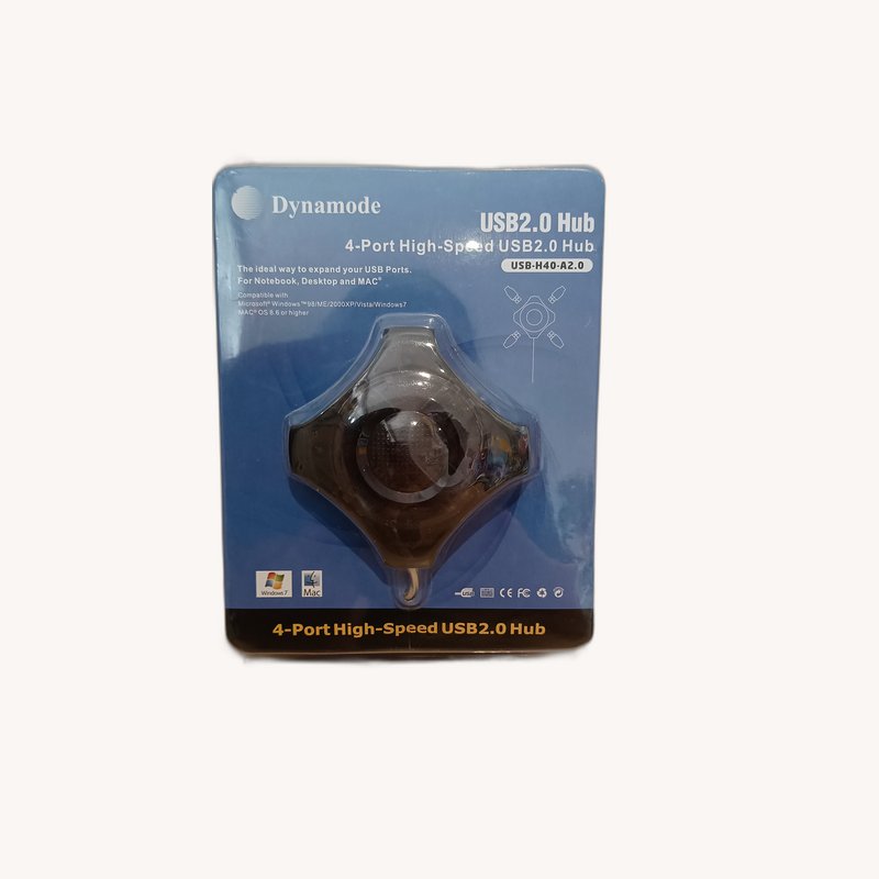 Dynamode 4-Port High-Speed USB 2.0 Hub USB-H40-A2.0 – NEW Plug & Play PC Mac