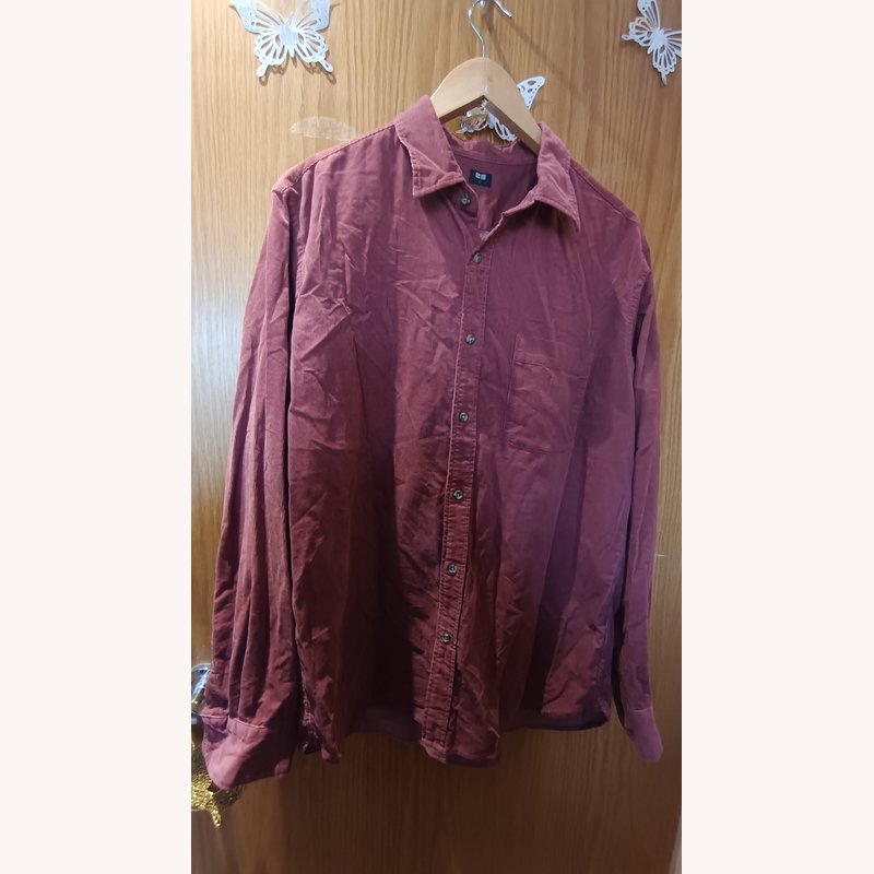 Uniqlo Men’s Corduroy Button-Down Shirt – L – Very Good Condition (VGC)