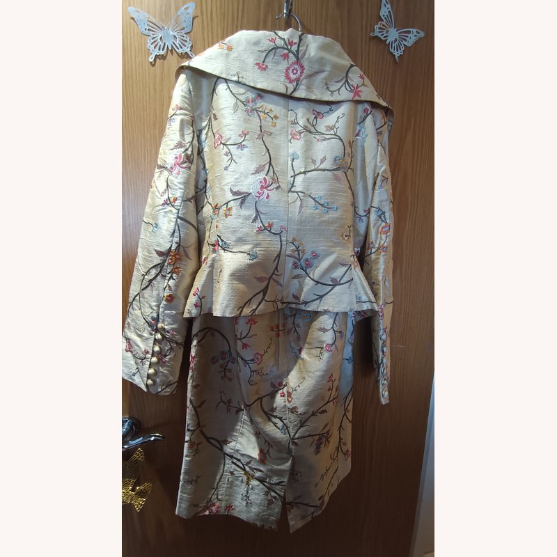Paule Vasseur “Aurore” Silk Floral Dress & Jacket Set – Size 40 – Very Good Condition (VGC) - Image 7