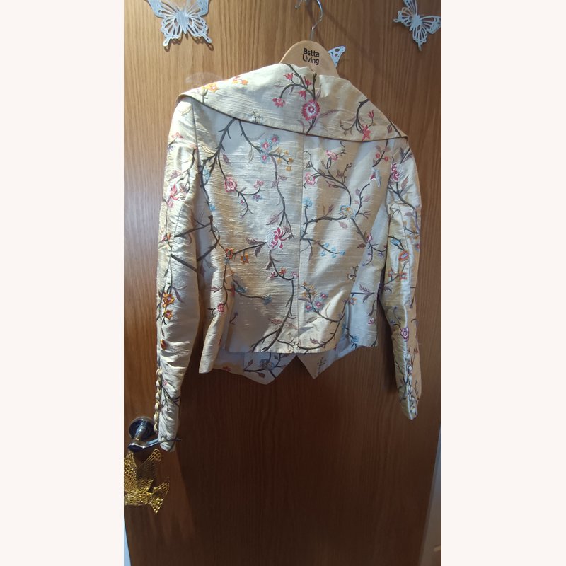 Paule Vasseur “Aurore” Silk Floral Dress & Jacket Set – Size 40 – Very Good Condition (VGC) - Image 9