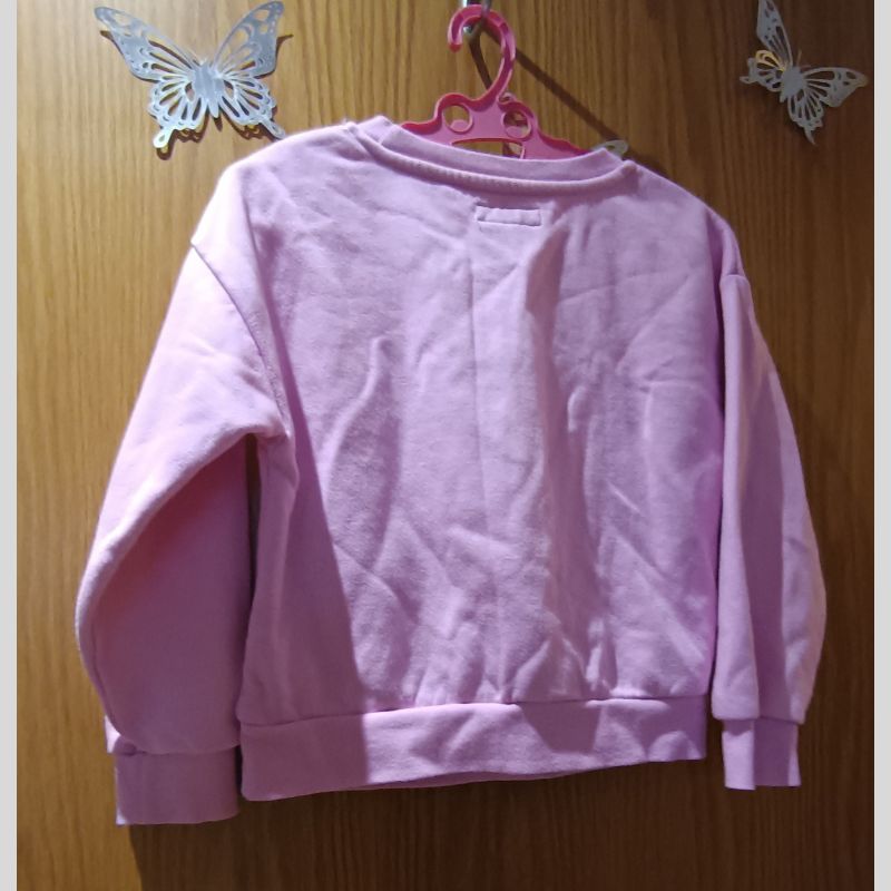 Primark Girls Pink Unicorn Sweatshirt Jumper Size 6-7 Years-Good Condition - Image 2